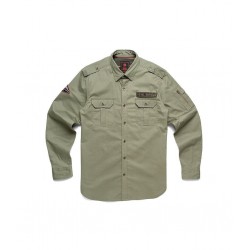 CAMICIA MILITARY BADGE - OLIVE ROYAL ENFIELD
