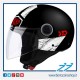 CASCO AIROH URBAN JET MALIBU PANZER BLACK MATT - NERO OPACO