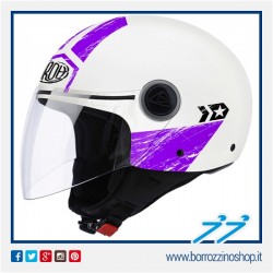 CASCO AIROH URBAN JET MALIBU PANZER WHITE GLOSS - BIANCO LUCIDO