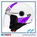 CASCO AIROH URBAN JET MALIBU PANZER WHITE GLOSS - BIANCO LUCIDO