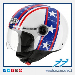 CASCO AIROH URBAN JET COMPACT HAZZARD WHITE GLOSS - BIANCO LUCIDO