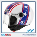CASCO AIROH URBAN JET COMPACT HAZZARD WHITE GLOSS - BIANCO LUCIDO