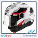 CASCO AIROH URBAN JET COMPACT CAMO WHITE GLOSS - BIANCO LUCIDO