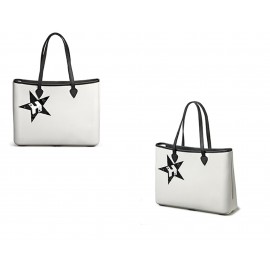 BORSA IN E.V.A. CON CUCITURE IN PELLE DI VACCHETTA HEVIK BIANCA