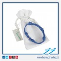 BRACCIALE VESPA "TOMBOLINO" BLU IN COTONE E ARGENTO