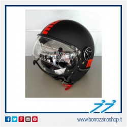 CASCO MOMO NEW FIGHTER FLUO NERO OPACO FROST / ARANCIO FLUO