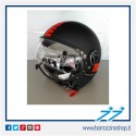 CASCO MOMO NEW FIGHTER FLUO NERO OPACO FROST / ARANCIO FLUO