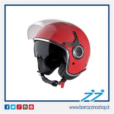 CASCO VESPA VJ RED GLOSS ROSSO LUCIDO