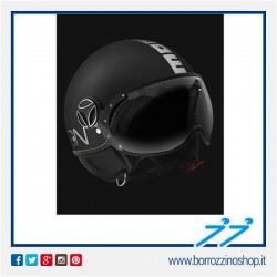 CASCO MOMODESIGN FIGHTER EVO NERO OPACO DECAL BIANCA