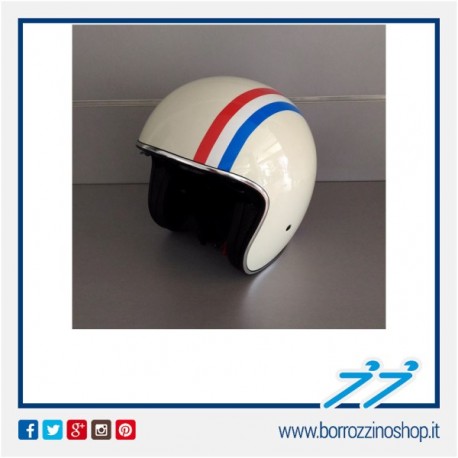 CASCO JET AWATECH FRANCIA BIANCO PERLA CON VISIERINO PARASOLE