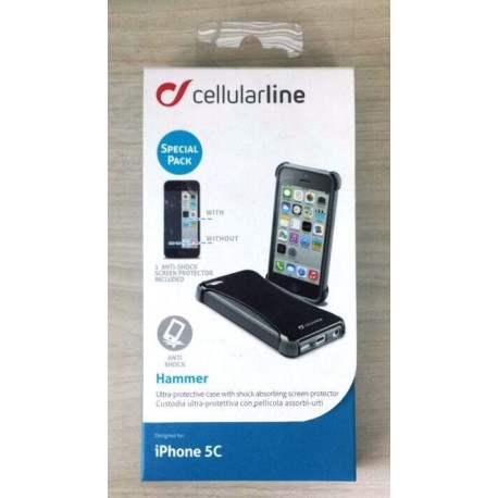 COVER CUSTODIA SUPER PROTETTIVA HAMMER + PELLICOLA SCHERMO PER IPHONE 5C