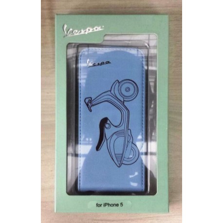 COVER CUSTODIA FLAP AZZURRO SKY NUOVA VESPA 946 ORIGINALE VESPA PER IPHONE 5