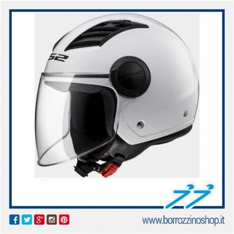 CASCO JET LS2 AIRFLOW BIANCO LUCIDO - WHITE GLOSS