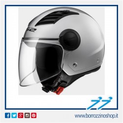 CASCO JET LS2 AIRFLOW GRIGIO LUCIDO - SILVER GLOSS