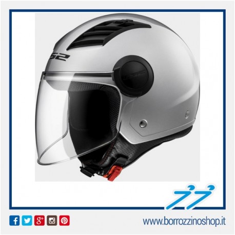 CASCO JET LS2 AIRFLOW GRIGIO LUCIDO - SILVER GLOSS