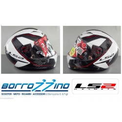 CASCO IN CARBONIO LS2 FF323 ARROW C FURY CARBON WHITE - BIANCO - CON SISTEMA E.R.S - PINLOCK INCLUSO