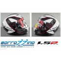 CASCO IN CARBONIO LS2 FF323 ARROW C FURY CARBON WHITE - BIANCO - CON SISTEMA E.R.S - PINLOCK INCLUSO