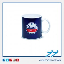 TAZZA BLU CERAMICA CON LOGO VESPA SERVIZIO