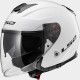 CASCO JET CON VISIERA LUNGA LS2 INFINITY BIANCO WHITE LUCIDO DOPPIA VISIERA