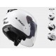 CASCO JET CON VISIERA LUNGA LS2 INFINITY BIANCO WHITE LUCIDO DOPPIA VISIERA