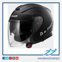 CASCO JET CON VISIERA LUNGA LS2 INFINITY NERO OPACO - MATT BLACK DOPPIA VISIERA 