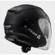 CASCO JET CON VISIERA LUNGA LS2 INFINITY NERO OPACO - MATT BLACK DOPPIA VISIERA 