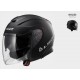CASCO JET CON VISIERA LUNGA LS2 INFINITY NERO OPACO - MATT BLACK DOPPIA VISIERA 