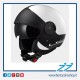 CASCO LS2 OF597 CABRIO VIA HPFC - MATT WHITE BLACK CON VISIERINO PARASOLE 