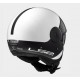 CASCO LS2 OF597 CABRIO VIA HPFC - MATT WHITE BLACK CON VISIERINO PARASOLE 