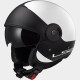 CASCO LS2 OF597 CABRIO VIA HPFC - MATT WHITE BLACK CON VISIERINO PARASOLE 