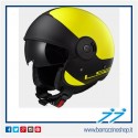 CASCO LS2 OF597 CABRIO VIA HPFC - GIALLO OPACO MATT HI-VIS YELLOW CON VISIERINO PARASOLE