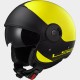 CASCO LS2 OF597 CABRIO VIA HPFC - GIALLO OPACO MATT HI-VIS YELLOW CON VISIERINO PARASOLE