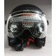CASCO AIROH JET GARAGE ULTRA COMPATTO - FIBRA HPC NERO OPACO BLACK 