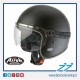 CASCO AIROH JET GARAGE ULTRA COMPATTO - FIBRA HPC NERO OPACO BLACK 