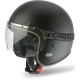 CASCO AIROH JET GARAGE ULTRA COMPATTO - FIBRA HPC NERO OPACO BLACK 