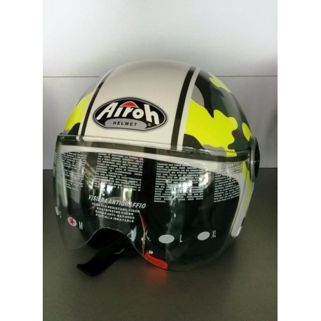 CASCO AIROH JET COMPACT MILITARY CPM70 YELLOW GLOSS 