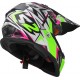 CASCO CROSS BAMBINO LS2 MX437J FAST MINI STRONG BIANCO VERDE ROSA - WHITE GREEN PINK