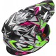 CASCO CROSS BAMBINO LS2 MX437J FAST MINI STRONG BIANCO VERDE ROSA - WHITE GREEN PINK
