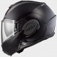 CASCO MODULARE - CONVERTIBILE LS2 FF399 VALIANT NERO LUCIDO MENTONIERA RIBALTABILE