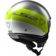 CASCO JET LS2 OF561 WAVE BEAT FLUO GREEN - VERDE FLUO CON VISIERINO INTERNO PARASOLE