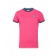 T-SHIRT V-STRIPES DONNA COLORE FUCSIA M/C
