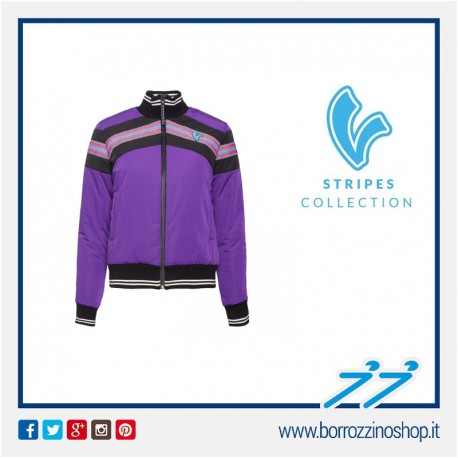 BOMBER V -STRIPES DONNA VIOLA WOMAN