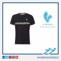 T-SHIRT V-STRIPES UOMO NERA M/C MAN BLACK