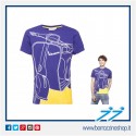 T-SHIRT UOMO VESPA YOUNG VIOLA - GIALLO M/C