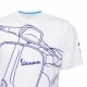 T-SHIRT UOMO VESPA YOUNG BIANCA - CELESTE M/C