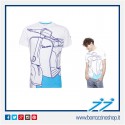 T-SHIRT UOMO VESPA YOUNG BIANCA - CELESTE M/C