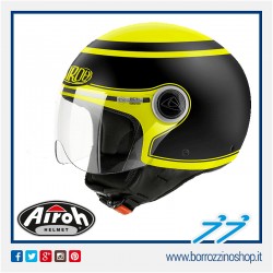 CASCO MOTO JET AIROH COMPACT PRO BEEZE GIALLO - NERO OPACO