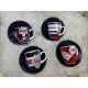 SET 4 TAZZINE CAFFE IN CERAMICA COLORATE LOGO VESPA