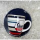 SET 4 TAZZINE CAFFE IN CERAMICA COLORATE LOGO VESPA