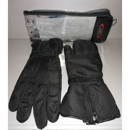 GUANTO GUANTI SCOTLAND ZIP con cerniera ANTIPIOGGIA MOTO SCOOTER NYLON IN PILE CALDO ANTISCIVOLO